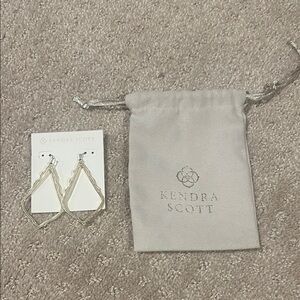Kendra Scott Silver Diamond-Shaped Earrings
